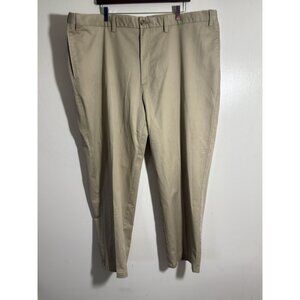 Foundry Worry Free Straight Leg Chino Pants Men's 44x33 Tan Flat Front